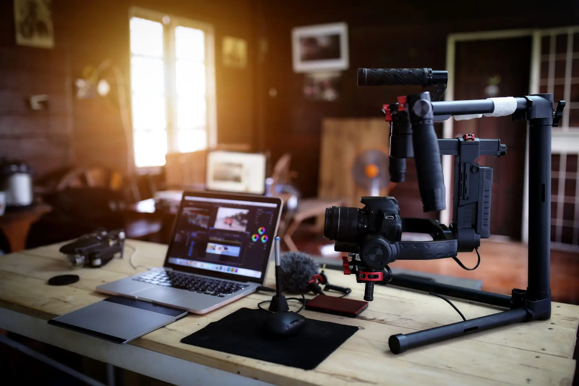 Vlogger,Equipment,For,Filming,A,Movie,Or,A,Video,Blog